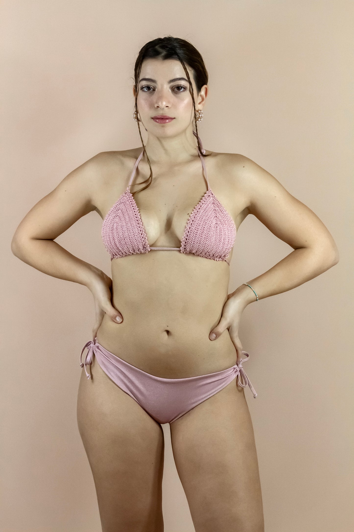 Triangolo Uncinetto Rosa